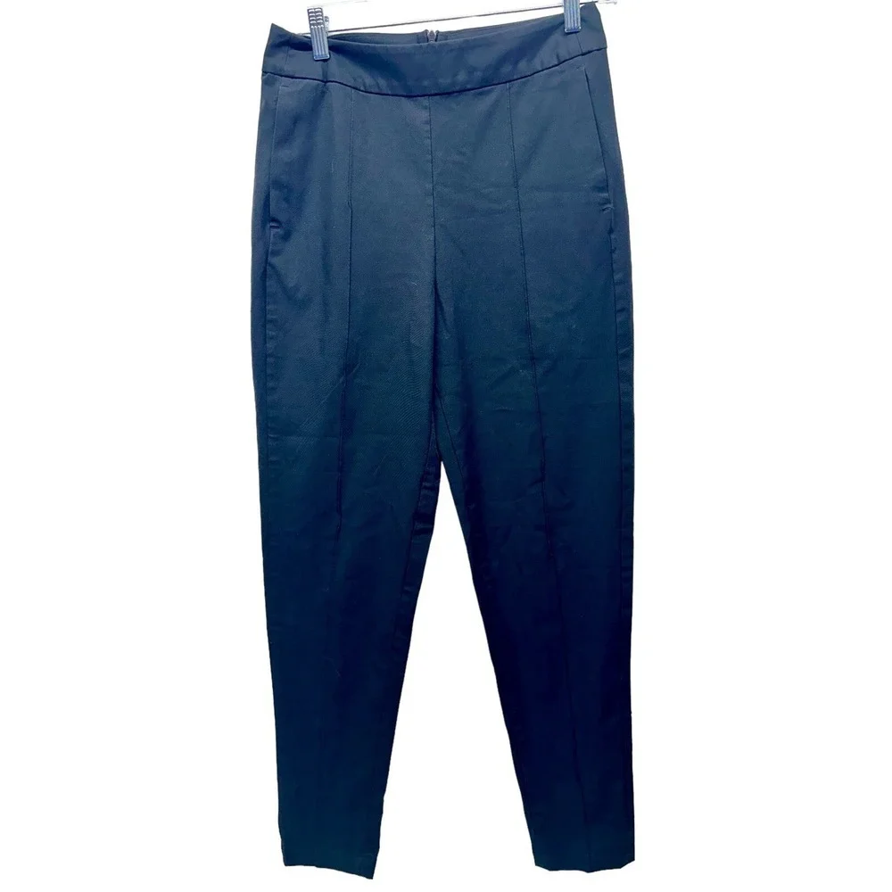 Lululemon Womens Straight Leg Black Pant SIze 8 CA 35801 RN 106259- Zips In Back